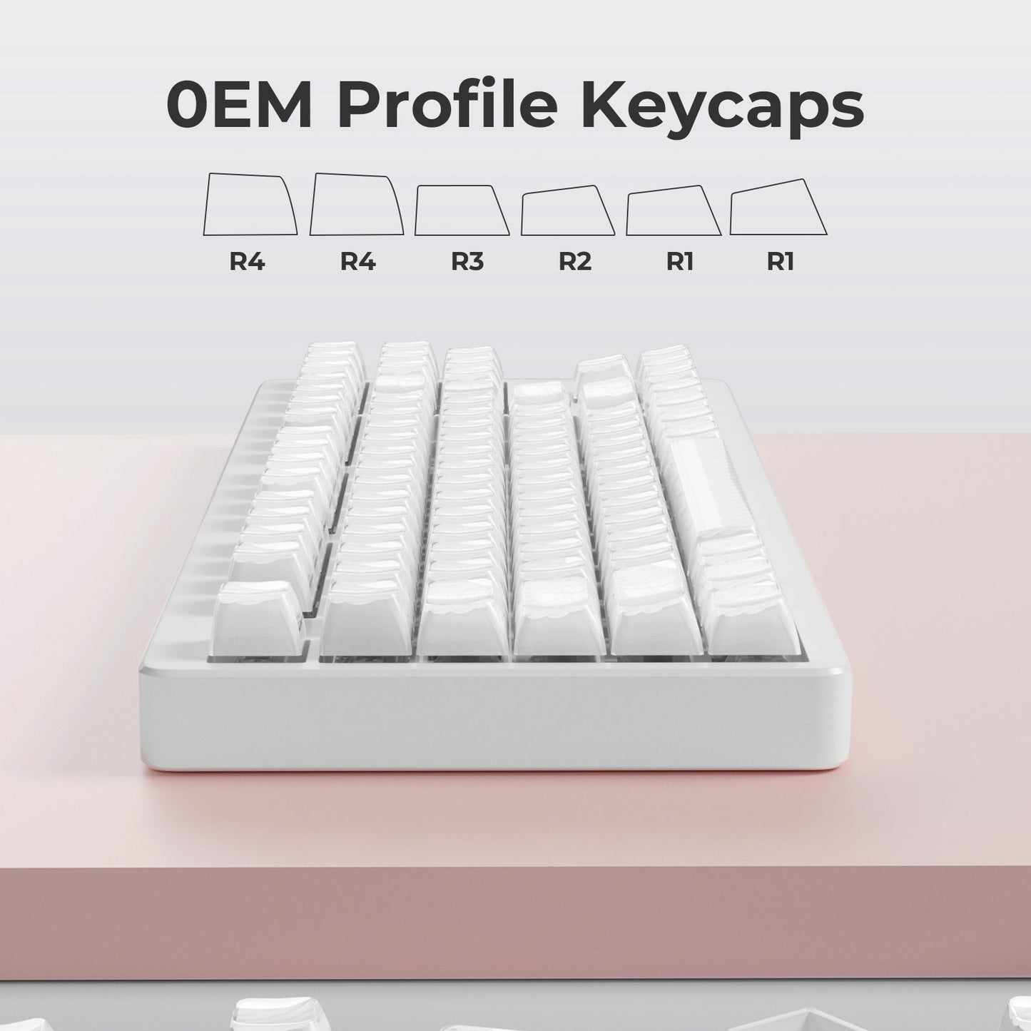 XVX Magic Wave Series OEM Profile Side-Print Ice-Cube Keycap Set (136-Key)