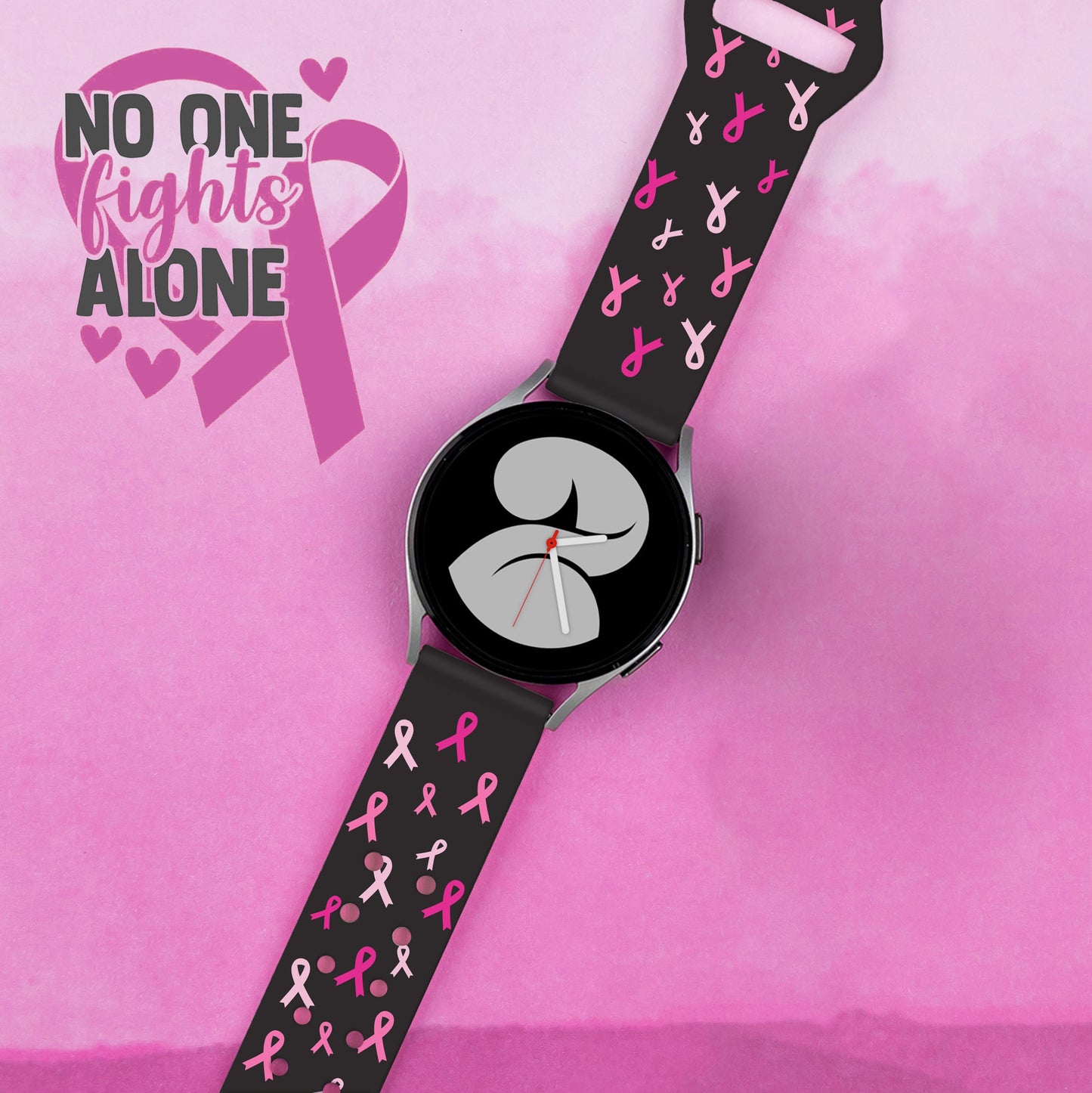 Breast Cancer Awareness HD Watchband for Samsung, Garmin, Fossil, and More