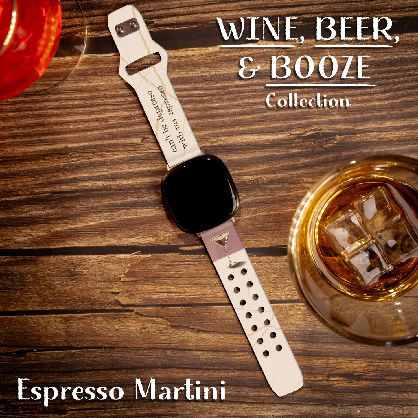 Wine, Beer, & Booze HD Fitbit Versa 3 & Sense 1 Watch Band