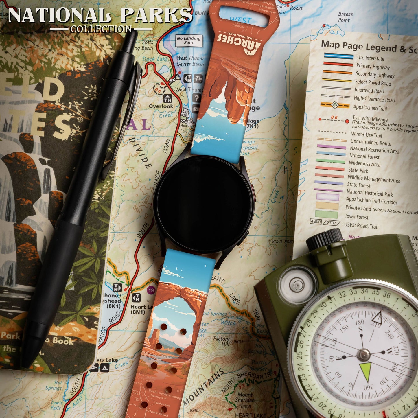 National Parks Arches HD Watchband for Samsung, Garmin, Fossil, and More