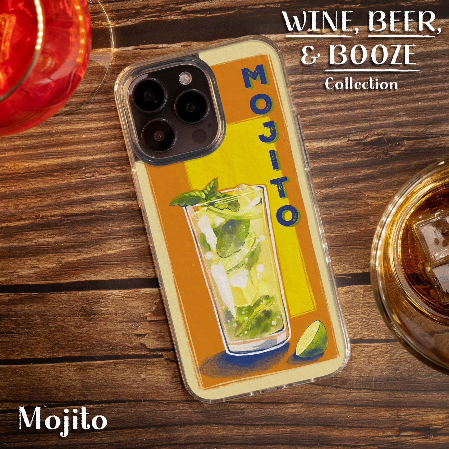 Wine, Beer, & Booze HD Apple iPhone 15 Series Mag-Safe Phone Case