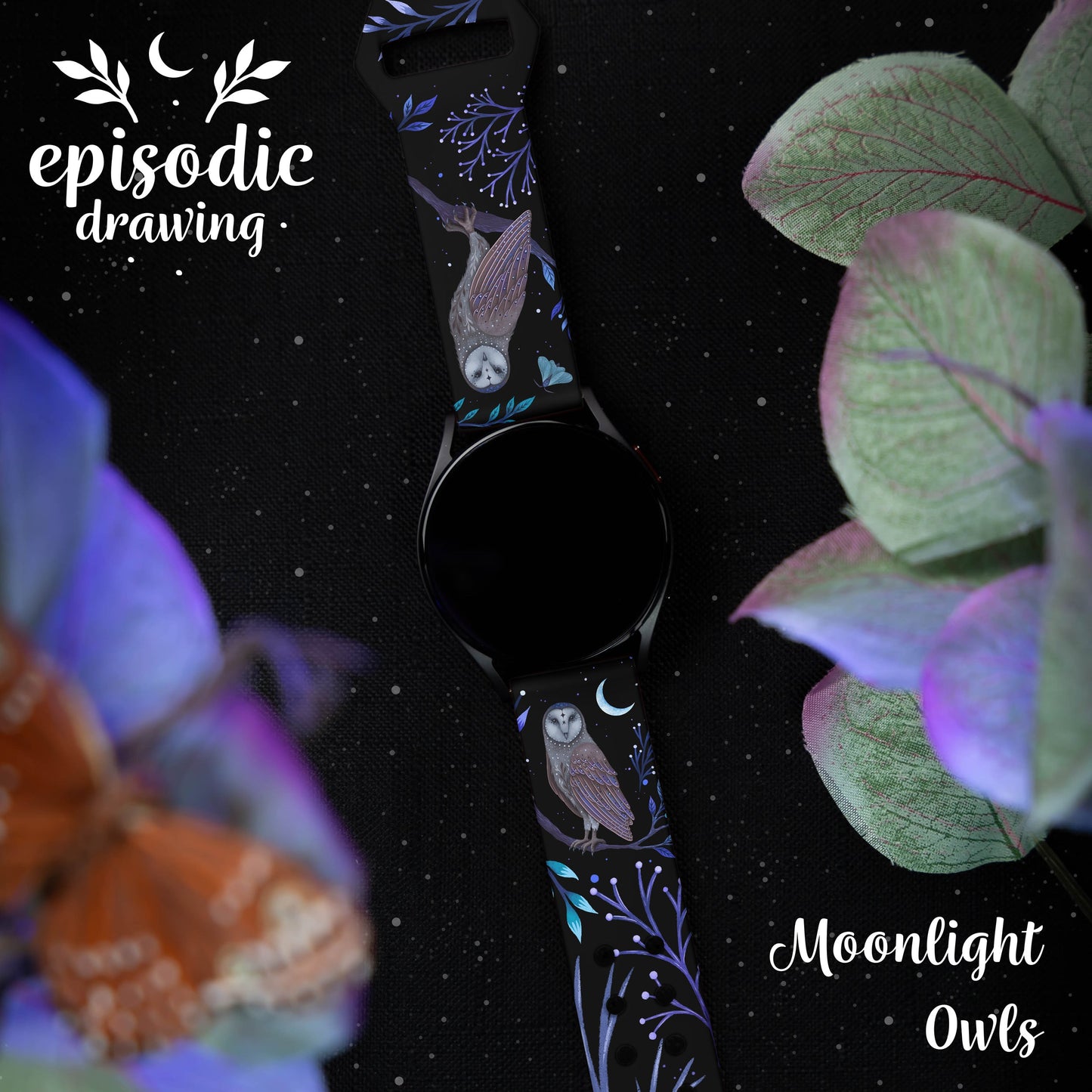 Episodic Drawing Enchanted Collection HD Watchband for Samsung, Garmin, Fossil, and More