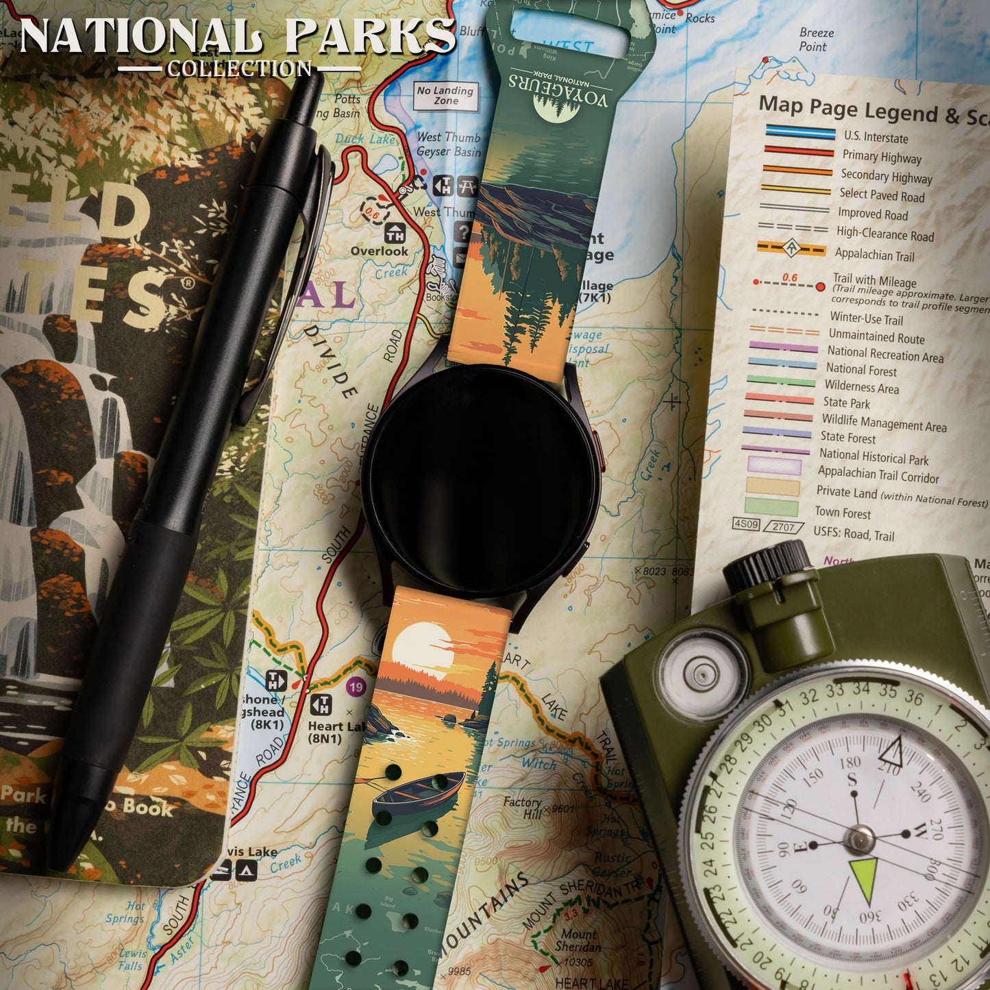 National Parks Voyageurs HD Watchband for Samsung, Garmin, Fossil, and More
