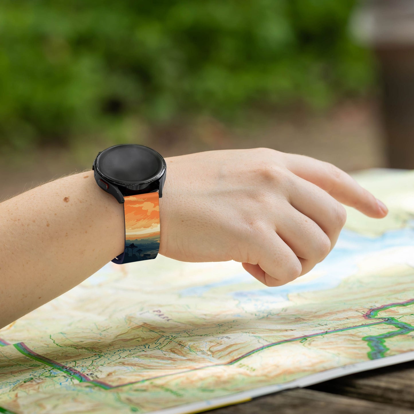 National Parks Hawaii Volcanoes HD Watchband for Samsung, Garmin, Fossil, and More