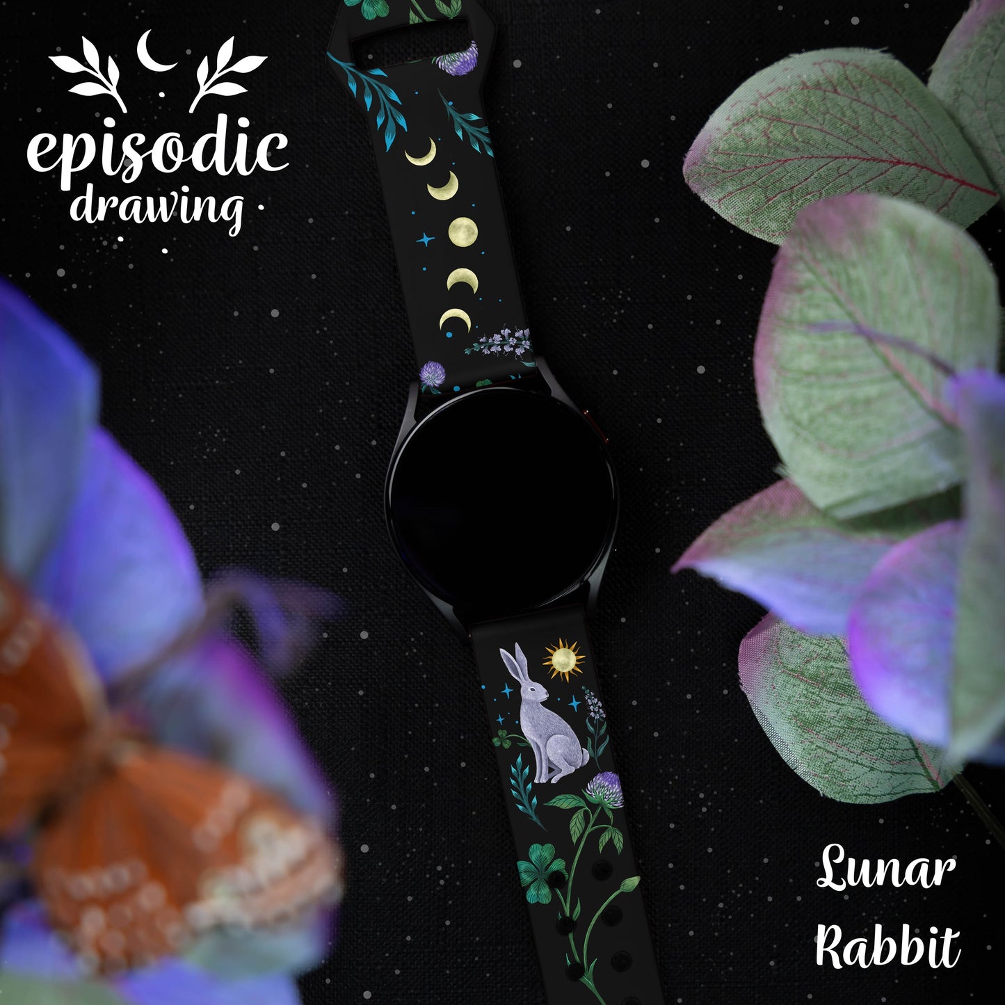 Episodic Drawing Enchanted Collection HD Watchband for Samsung, Garmin, Fossil, and More