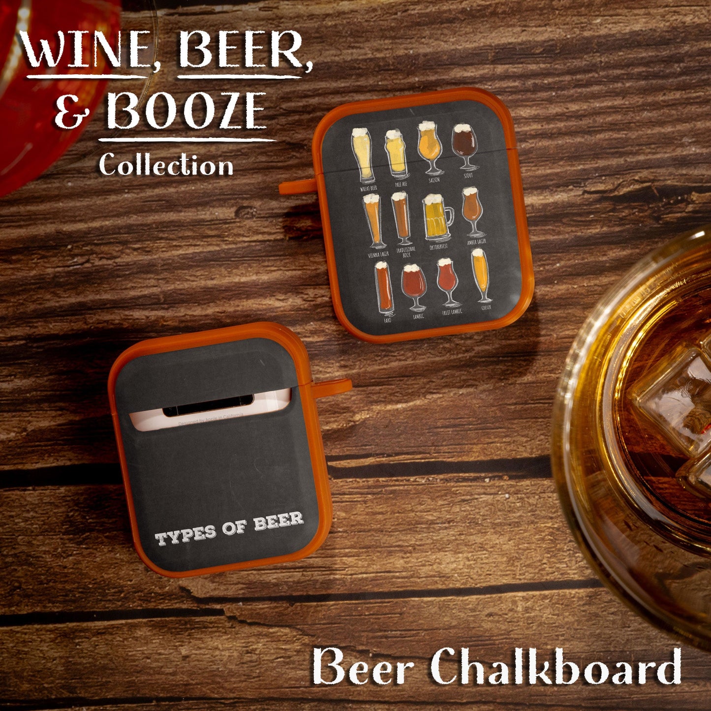 Wine, Beer, & Booze HDX Apple AirPods Gen 1 & 2 Case Cover