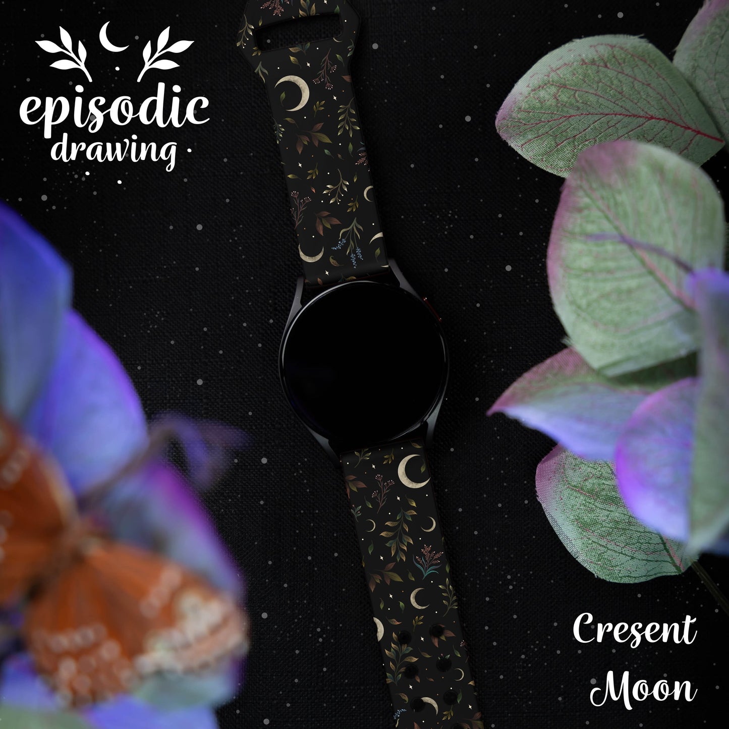 Episodic Drawing Enchanted Collection HD Watchband for Samsung, Garmin, Fossil, and More