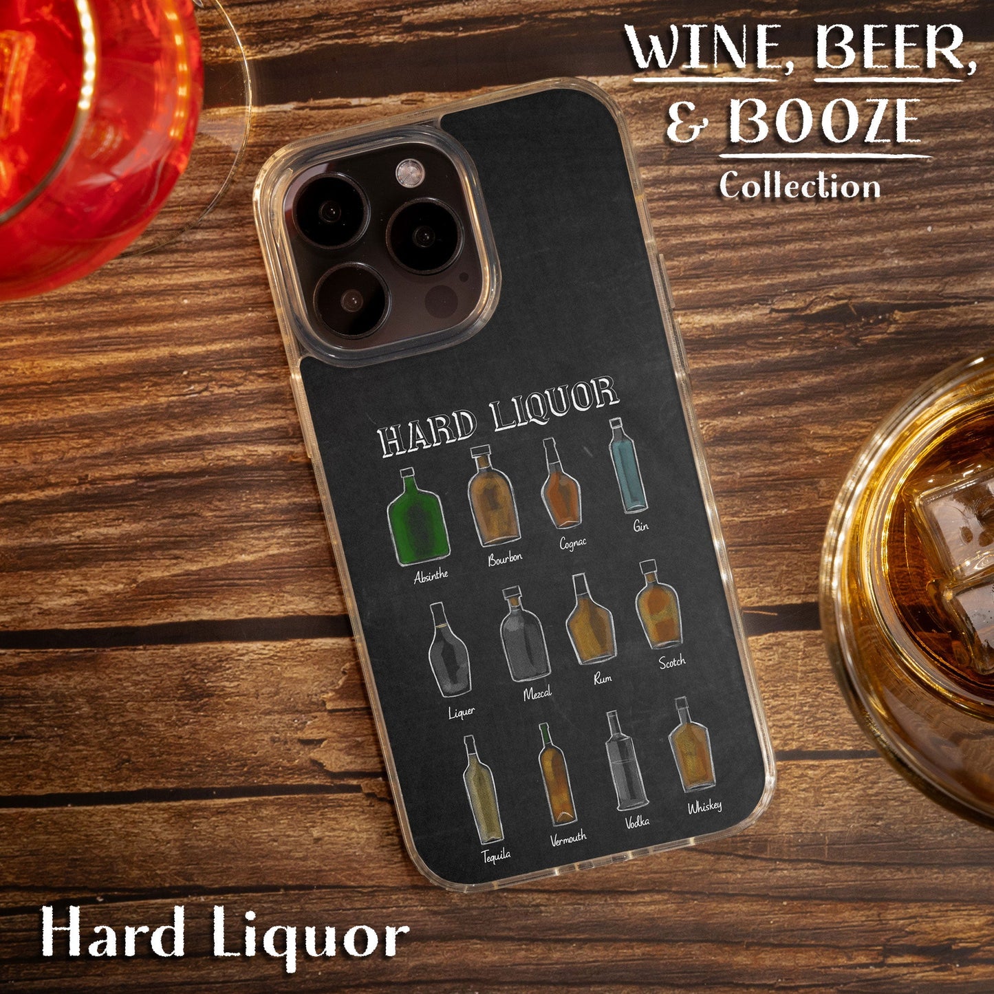 Wine, Beer, & Booze HD Apple iPhone 15 Series Mag-Safe Phone Case