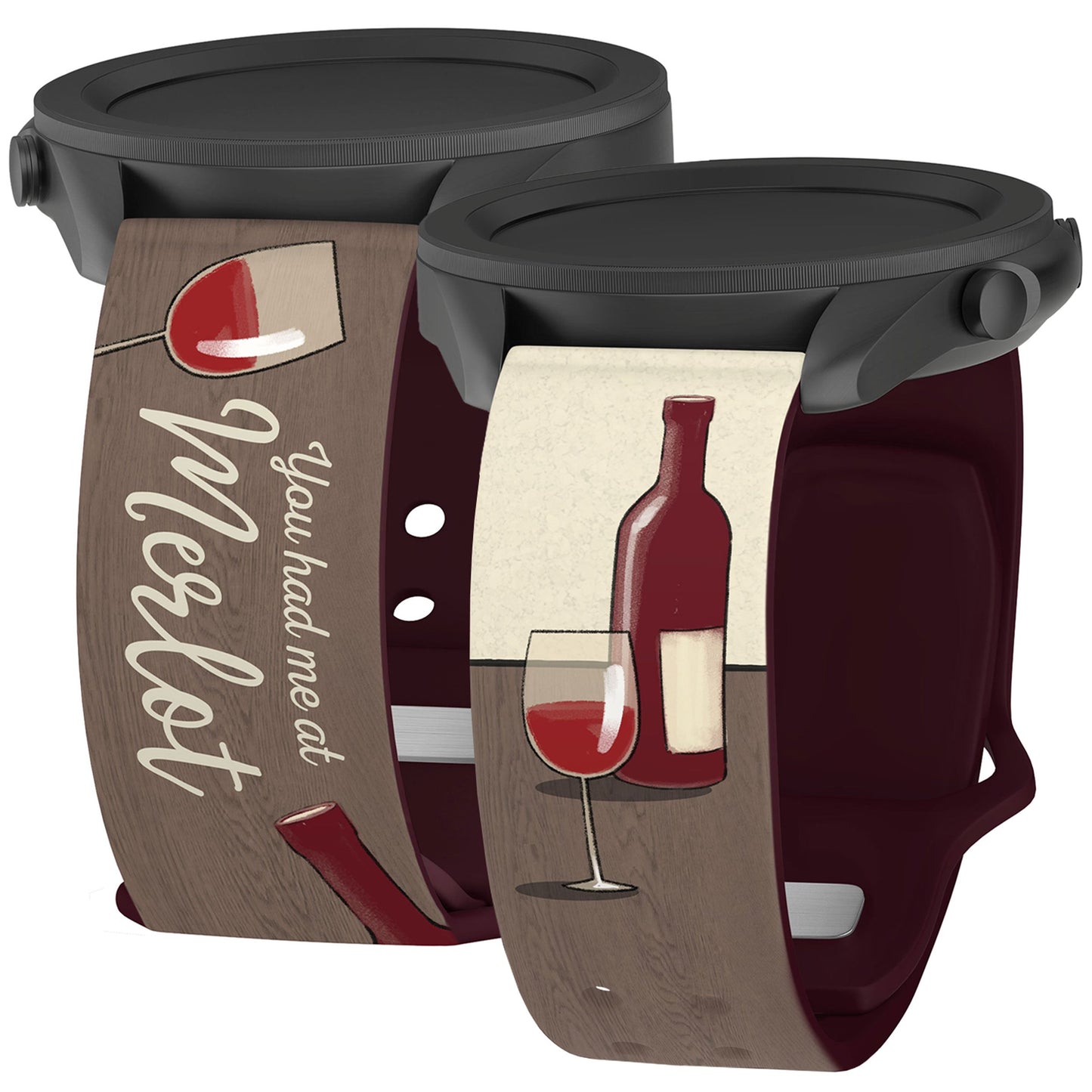 Wine, Beer, & Booze HD Watchband for Samsung, Garmin, Fossil, and More