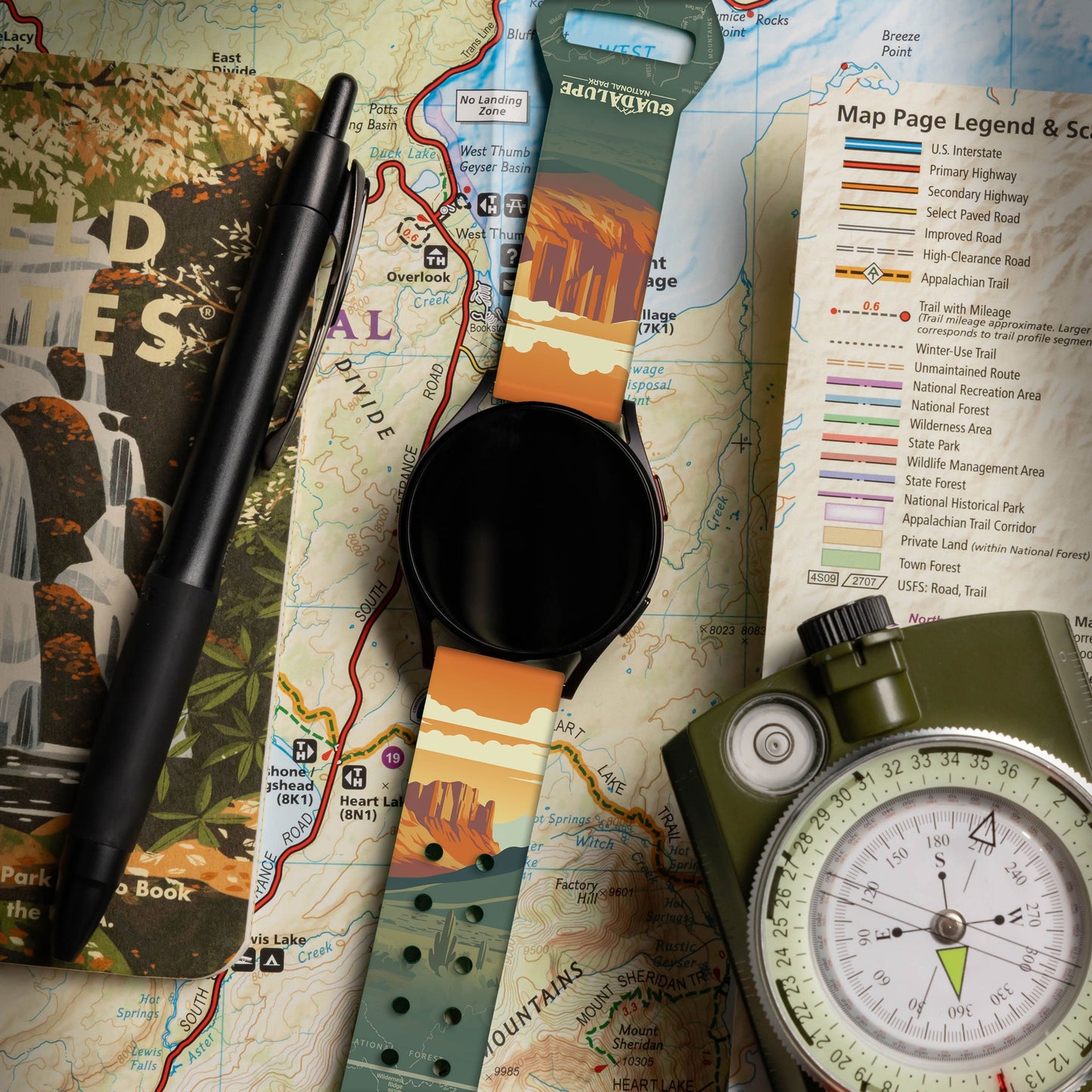 National Parks Guadalupe HD Watchband for Samsung, Garmin, Fossil, and More