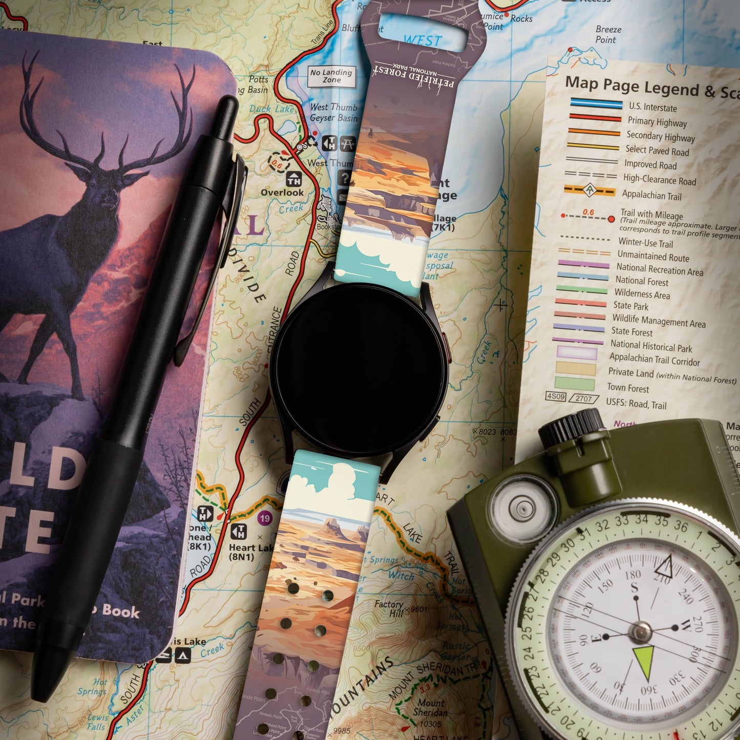 National Parks Petrified Forest HD Watchband for Samsung, Garmin, Fossil, and More