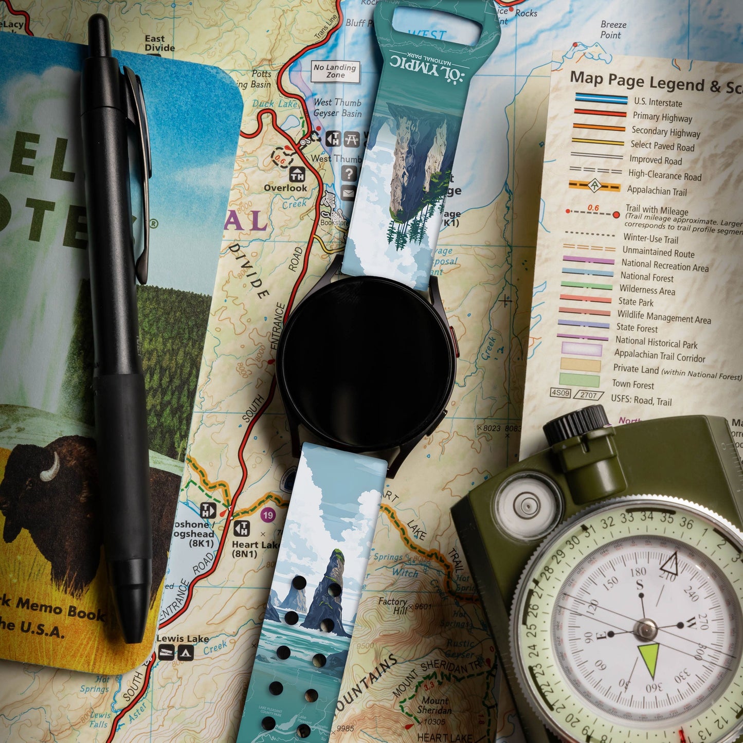 National Parks Olympic HD Watchband for Samsung, Garmin, Fossil, and More