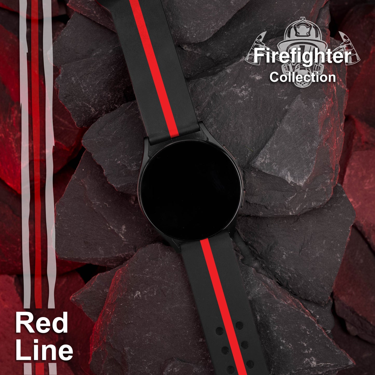 FireFighter First Responder HD Watchband for Samsung, Garmin, Fossil, and More for Samsung, Garmin, Fossil, and More