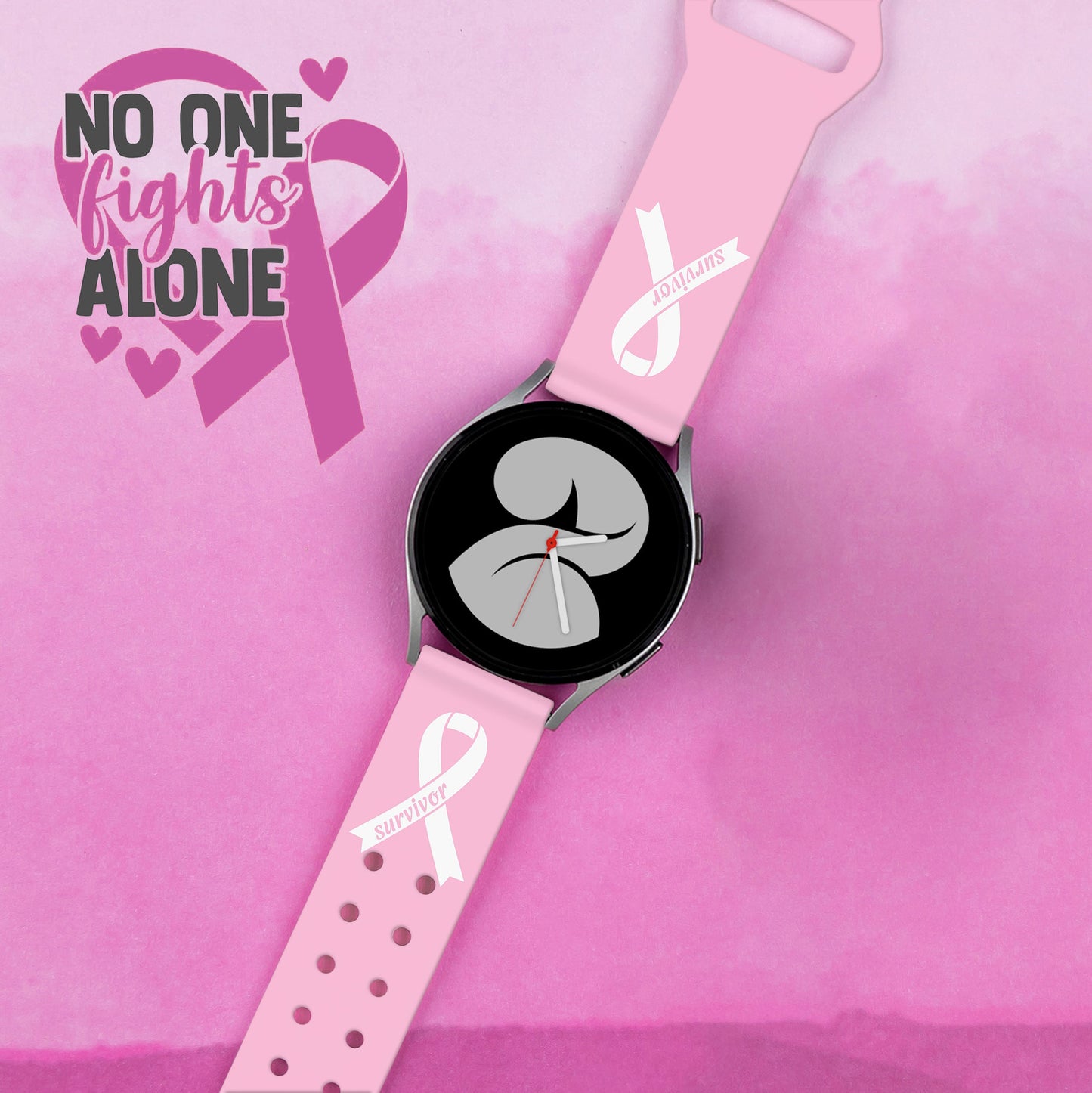 Breast Cancer Awareness HD Watchband for Samsung, Garmin, Fossil, and More
