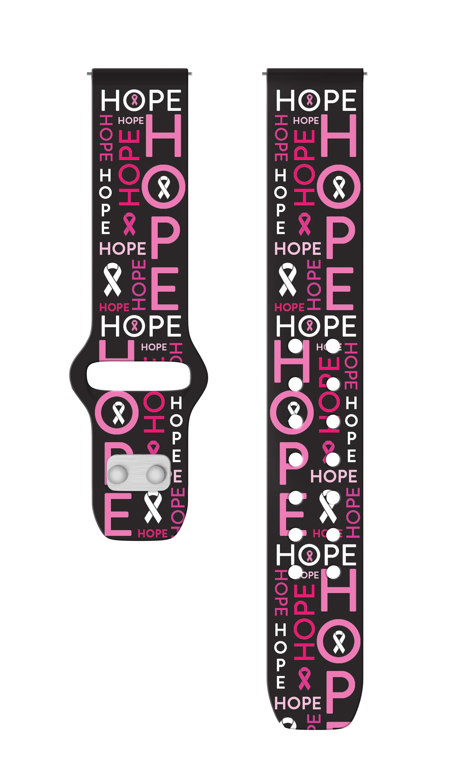 Breast Cancer Awareness HD Watchband for Samsung, Garmin, Fossil, and More