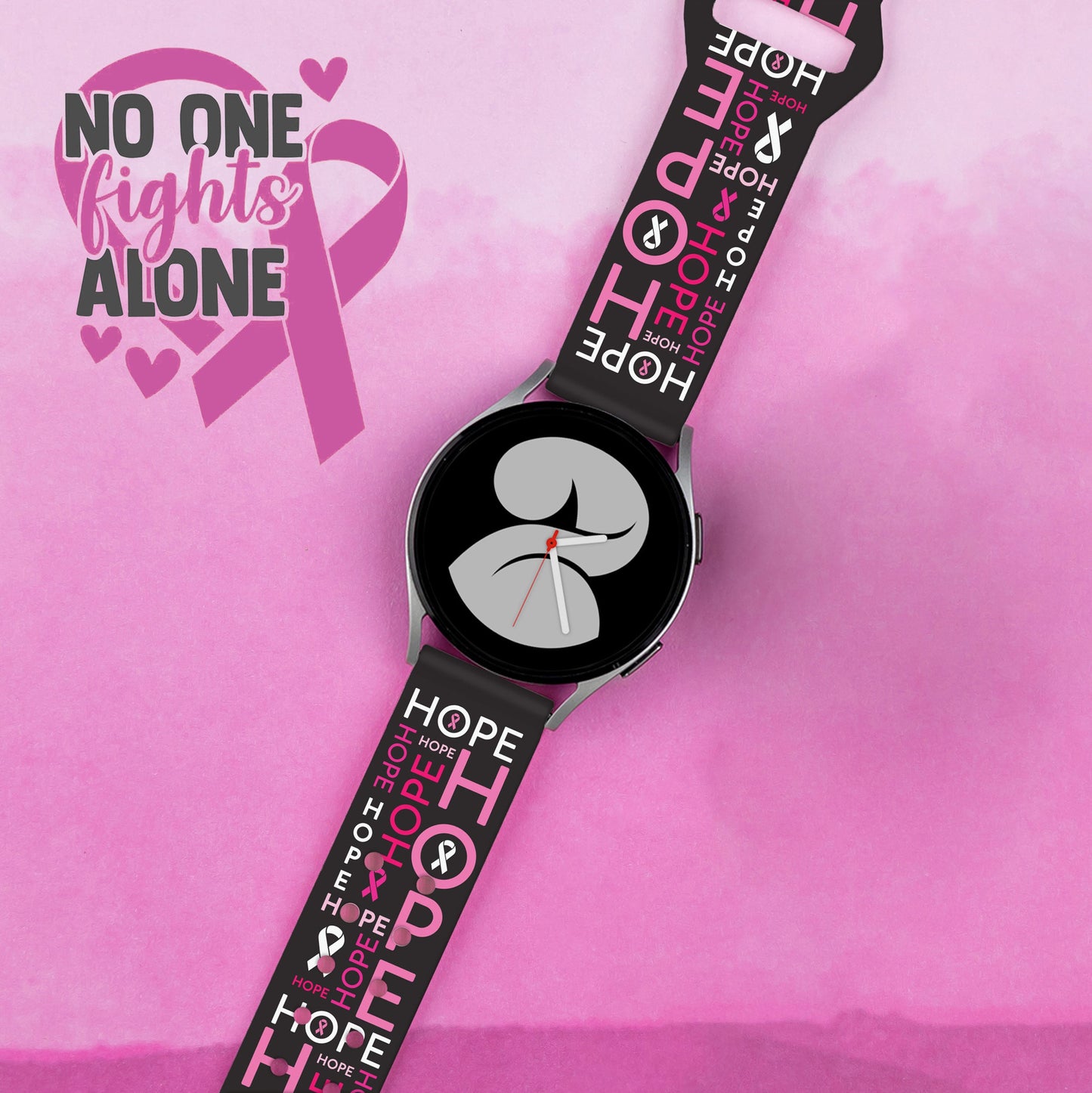 Breast Cancer Awareness HD Watchband for Samsung, Garmin, Fossil, and More