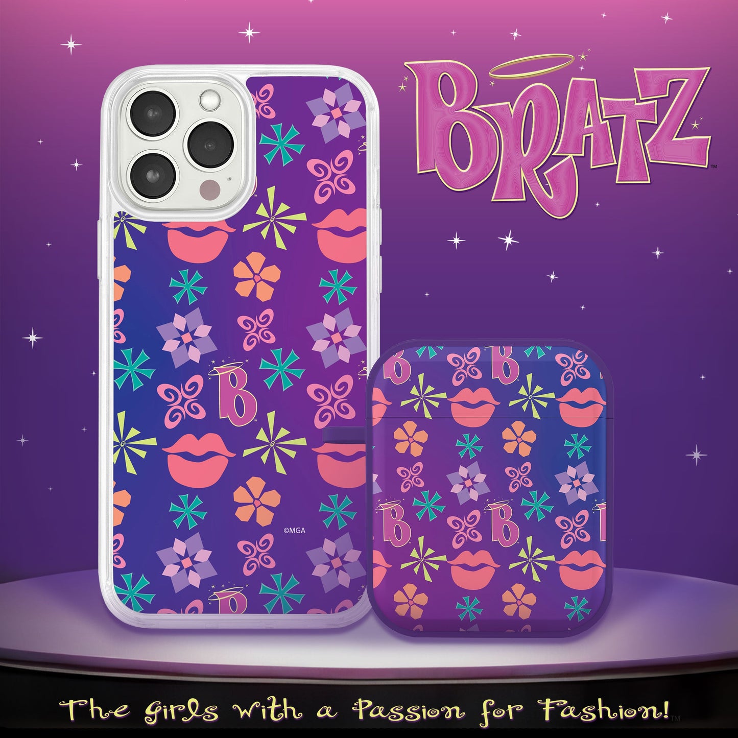 Bratz® Classic HD Apple iPhone 12 Mag-Safe Phone Case and AirPods All Gen 1 & 2 Combo Package