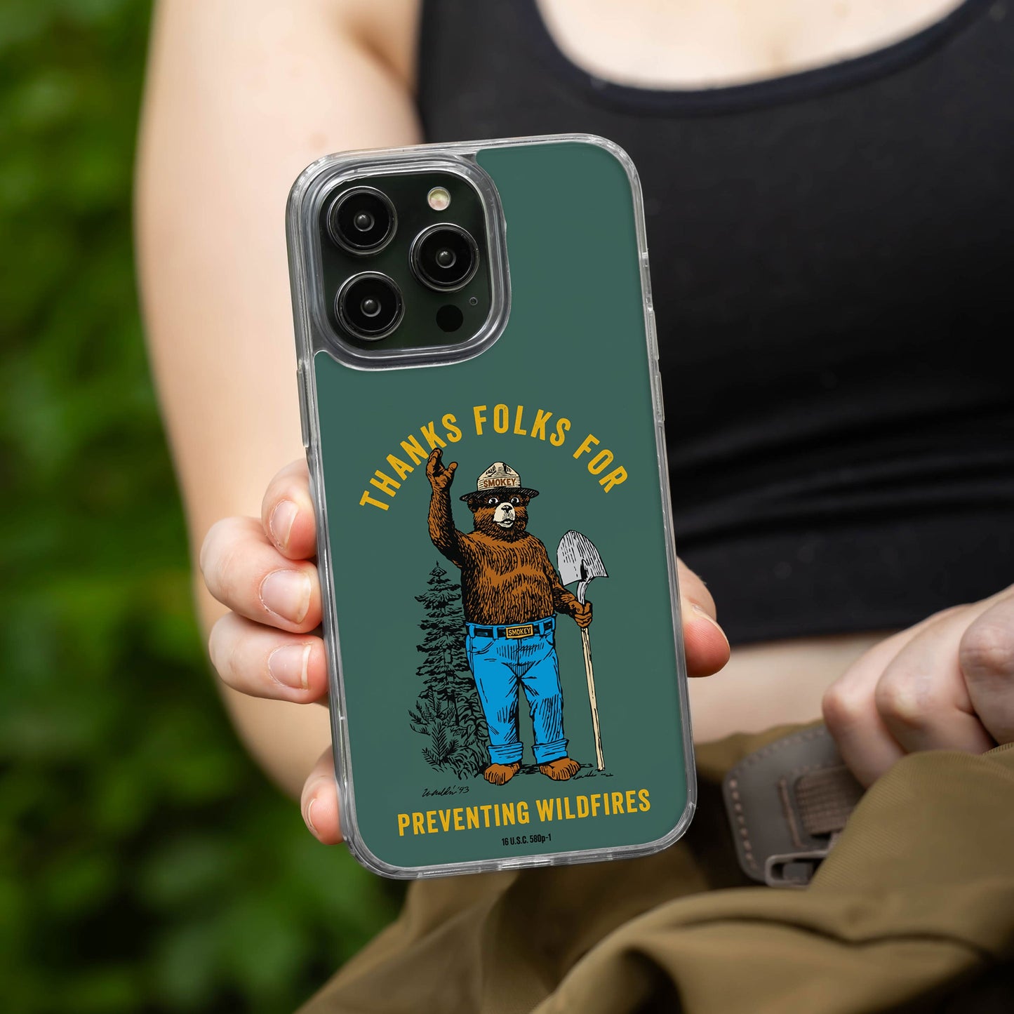 Smokey Bear Classic HD Apple iPhone 13 Series Mag-Safe Phone Case