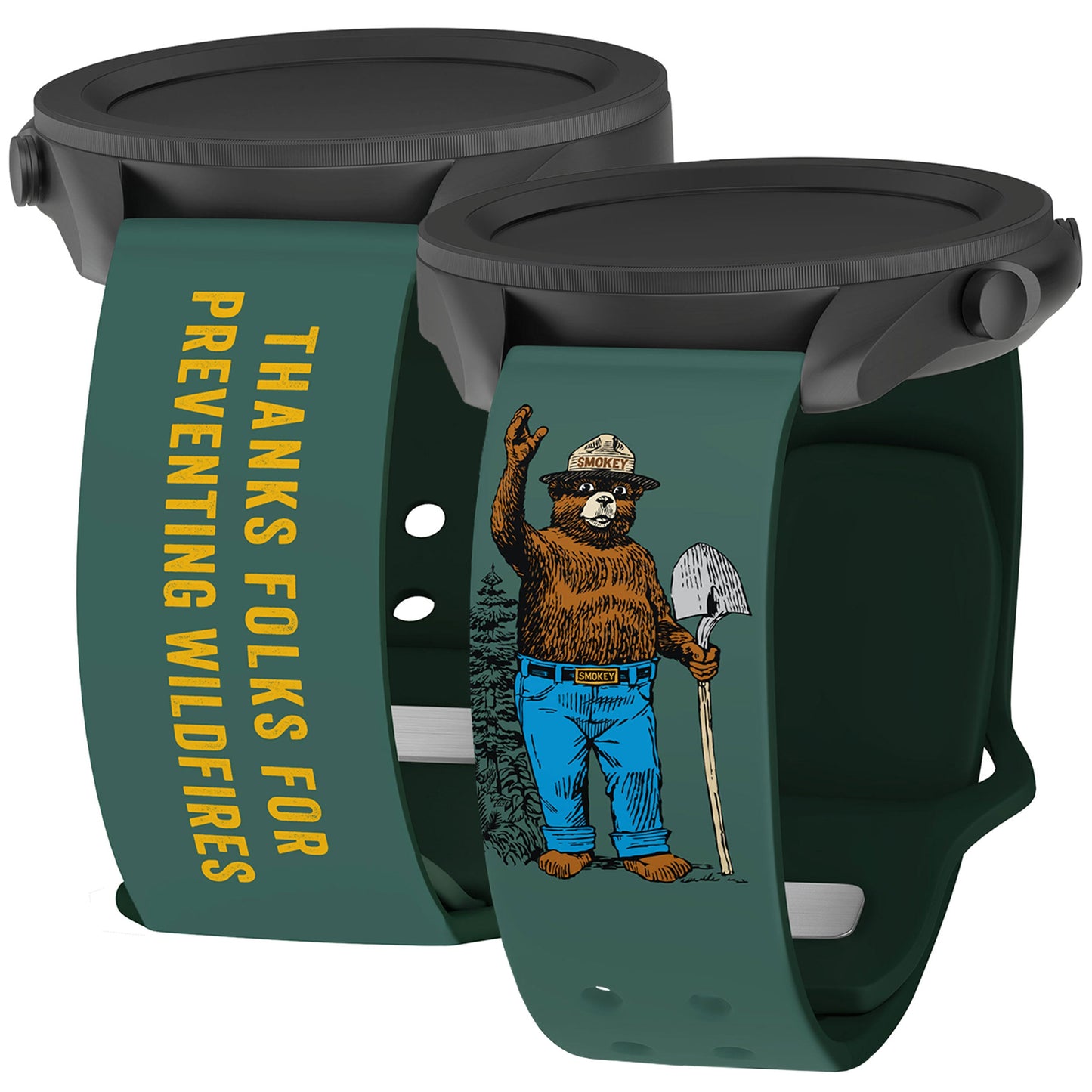 Smokey Bear Classic HD Watchband for Samsung, Garmin, Fossil, and More