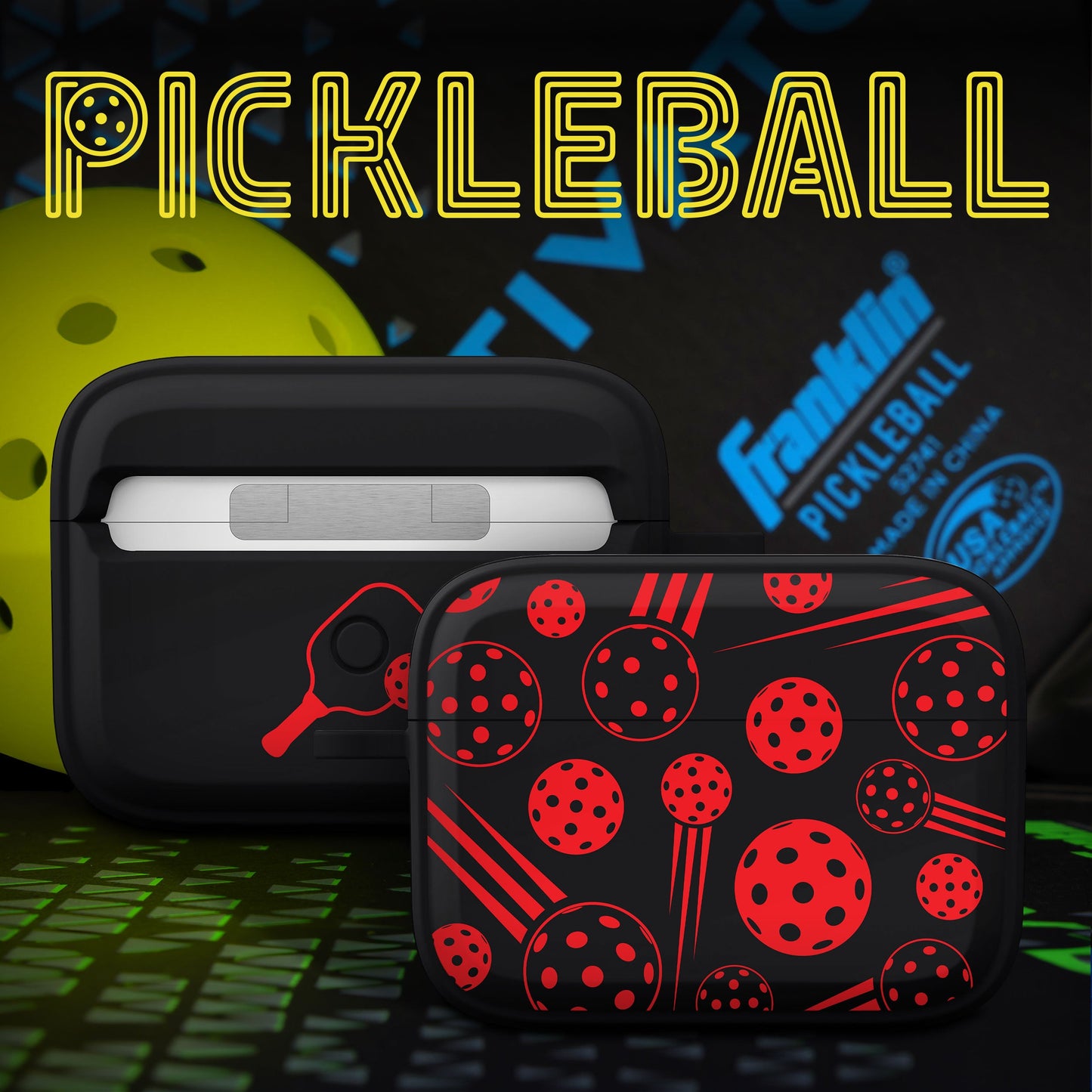 Pickleball HDX Apple AirPods Pro 1 & 2 Case Cover