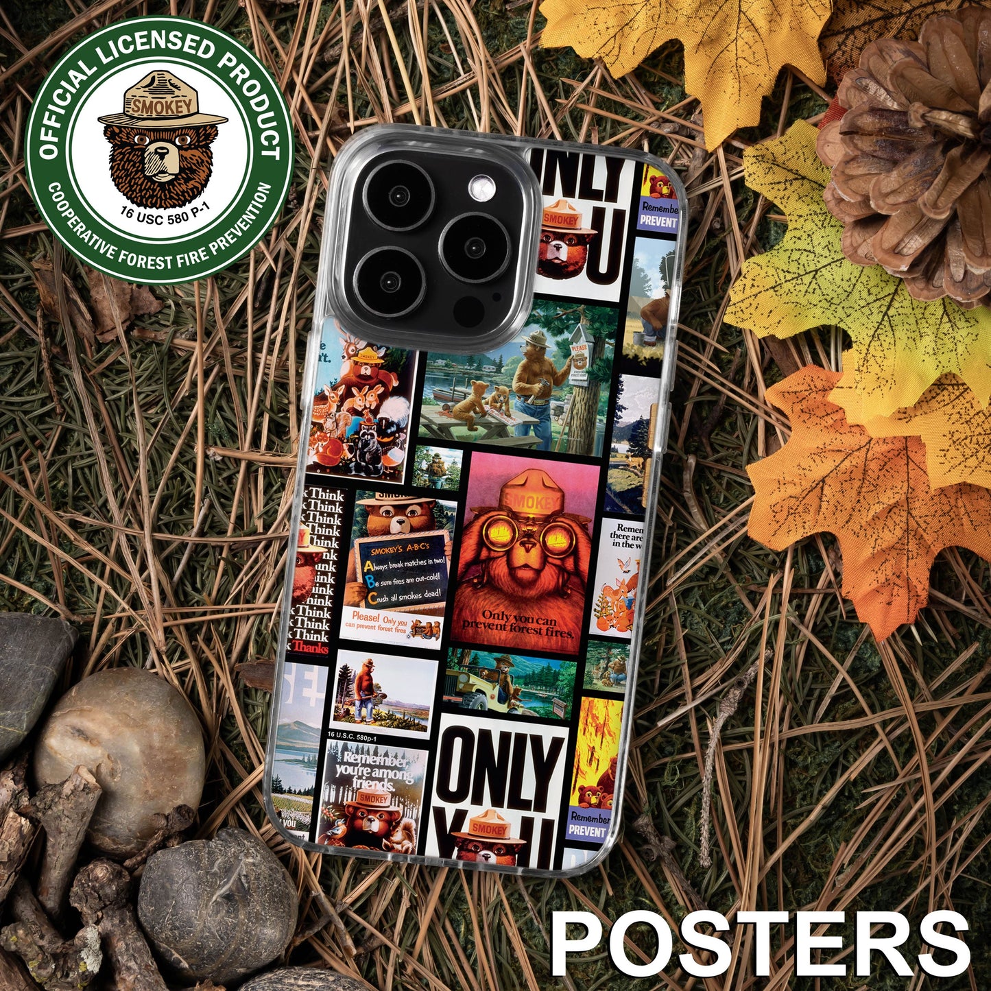 Smokey Bear Classic HD Apple iPhone 15 Series Mag-Safe Phone Case