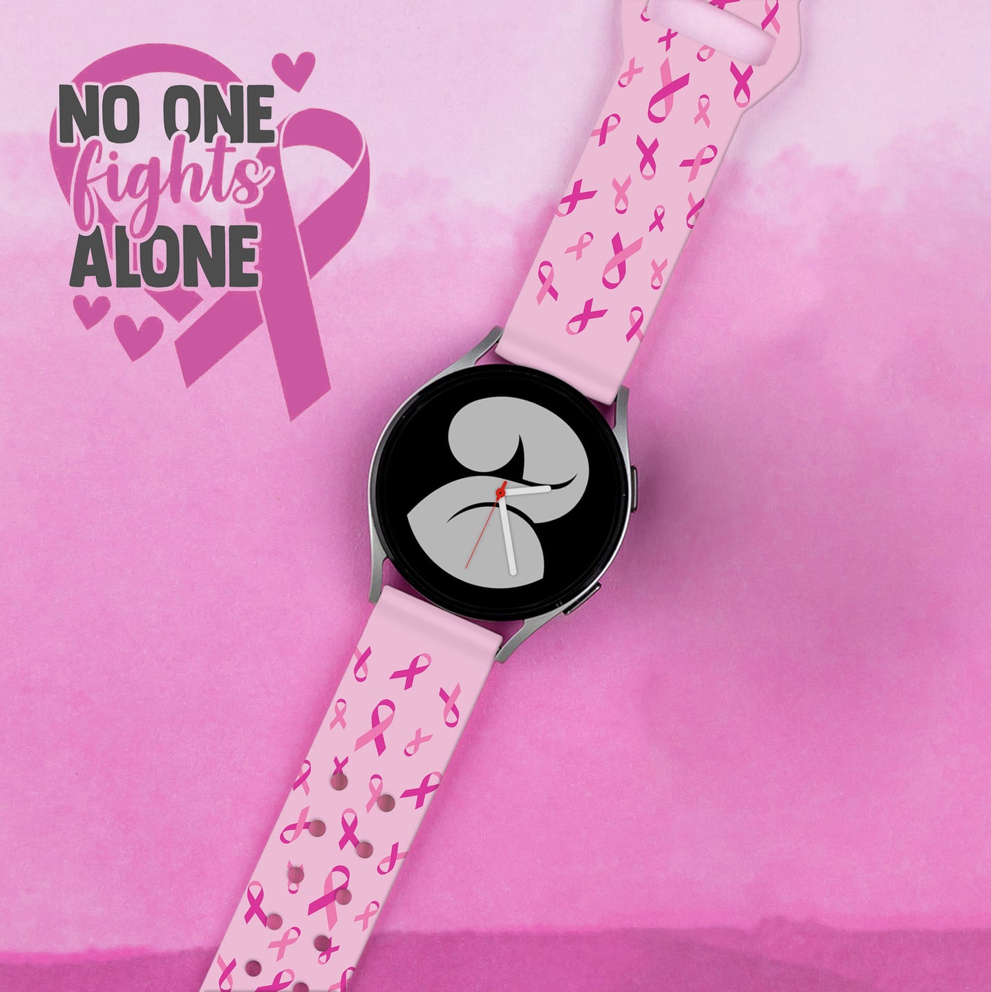 Breast Cancer Awareness HD Watchband for Samsung, Garmin, Fossil, and More