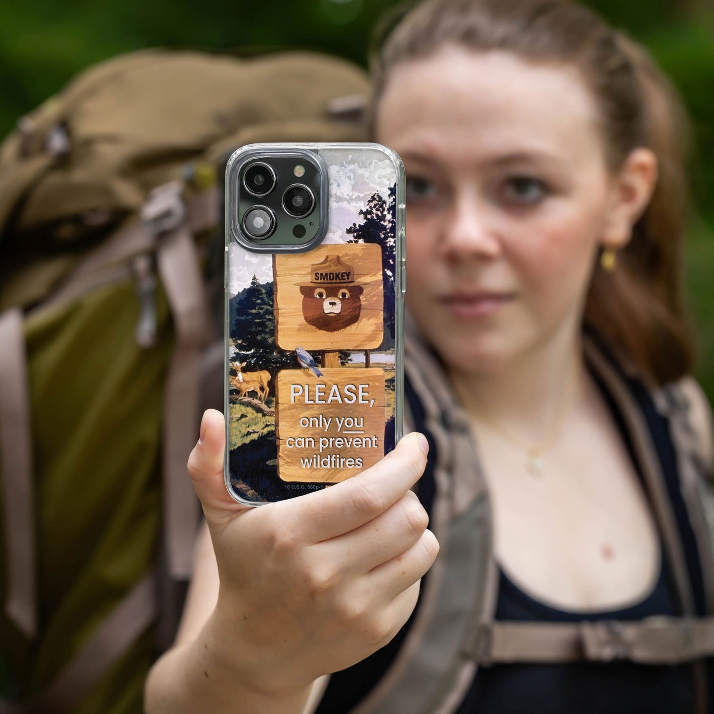 Smokey Bear Classic HD Apple iPhone 15 Series Mag-Safe Phone Case