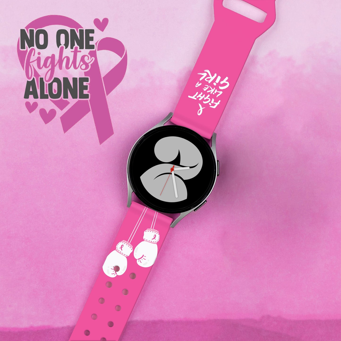 Breast Cancer Awareness HD Watchband for Samsung, Garmin, Fossil, and More