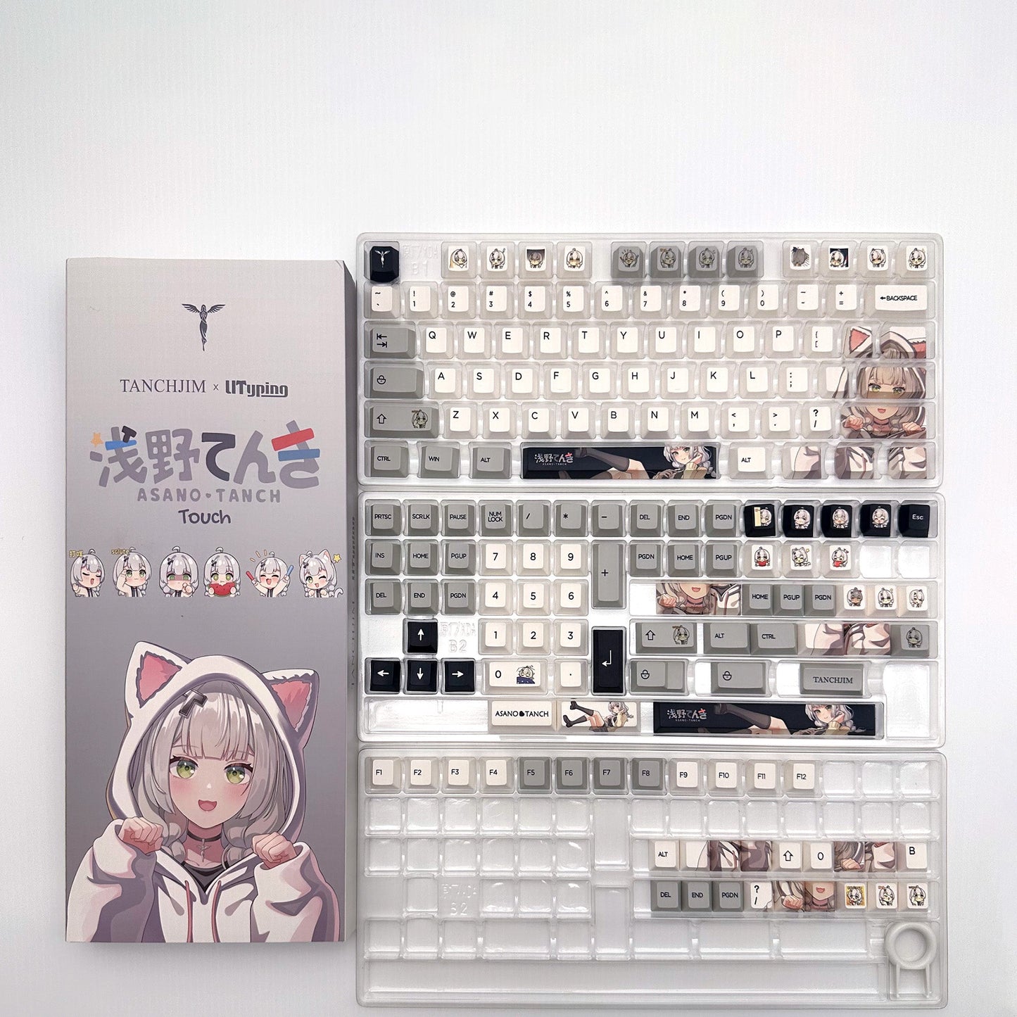 XVX Asano Touch Cherry Profile 5-sided Dye-Sub PBT Keycap Set (167-Key)