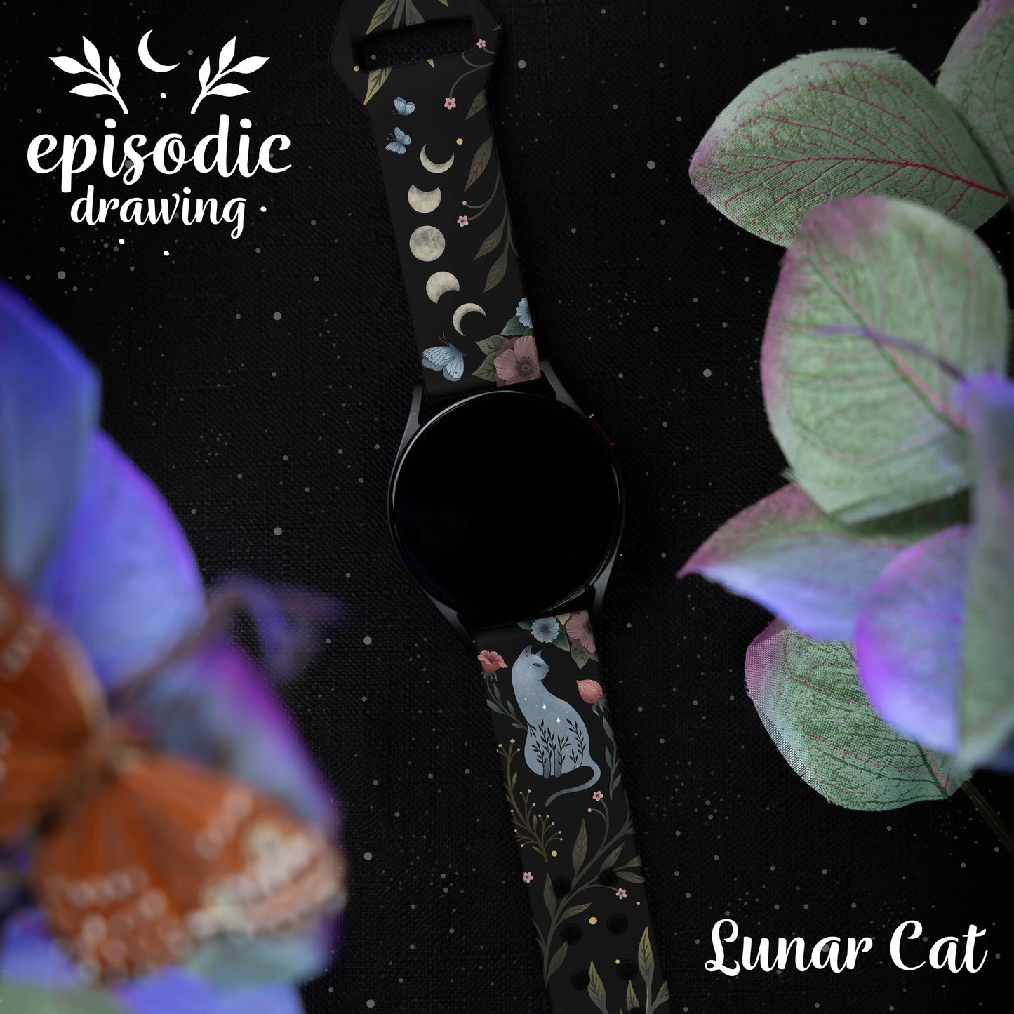 Episodic Drawing Enchanted Collection HD Watchband for Samsung, Garmin, Fossil, and More
