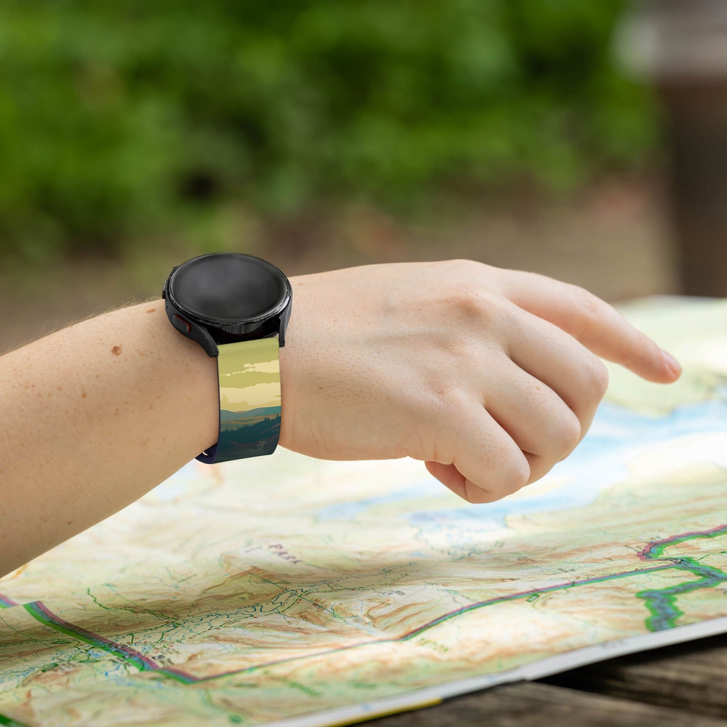 National Parks Yellowstone HD Watchband for Samsung, Garmin, Fossil, and More