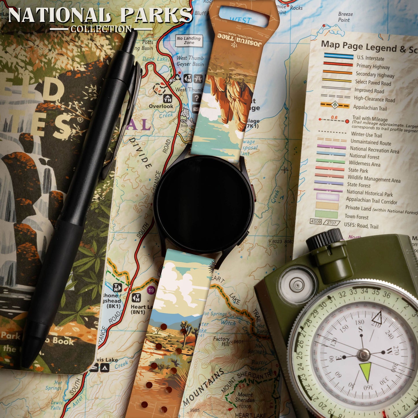 National Parks Joshua Tree HD Watchband for Samsung, Garmin, Fossil, and More