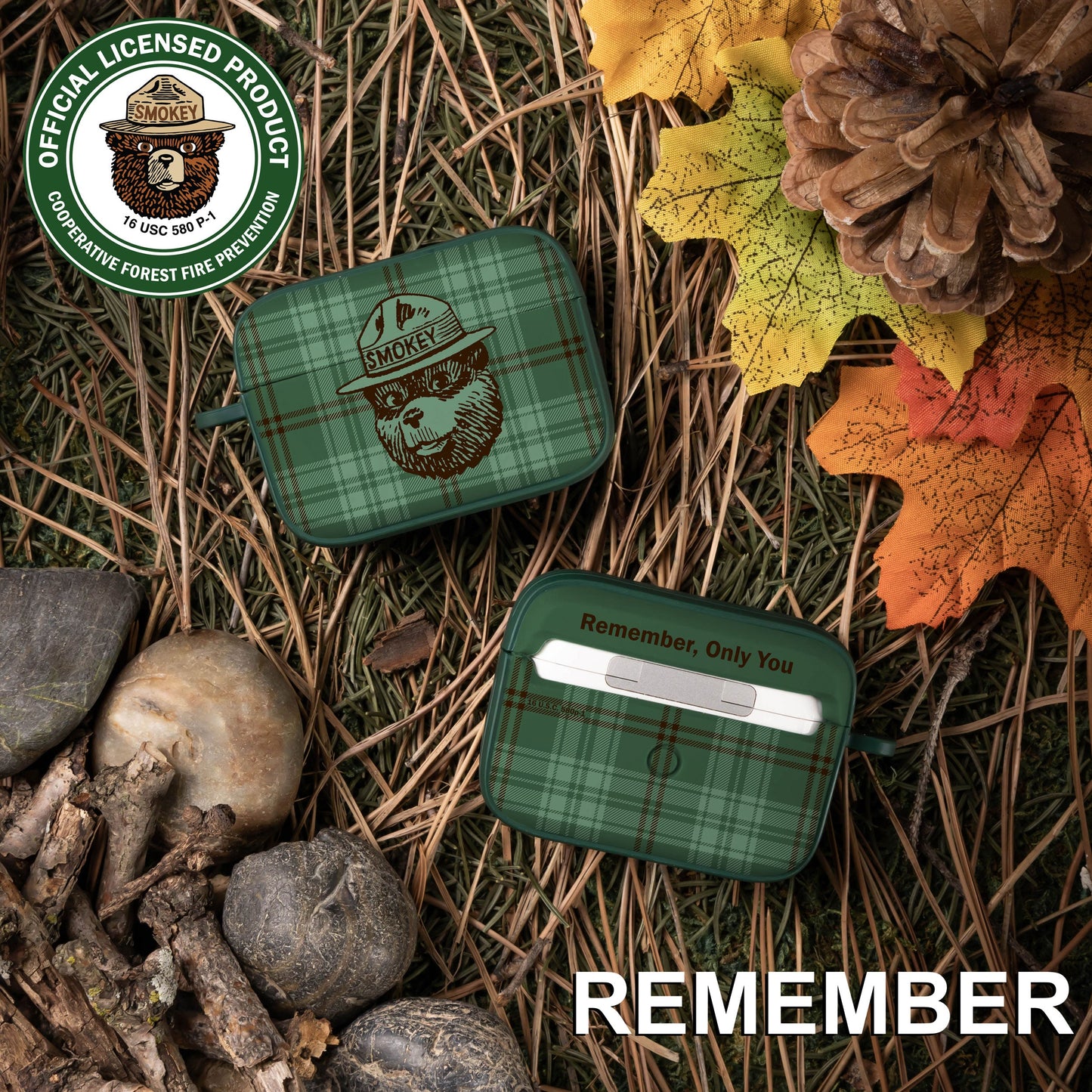 Smokey Bear Classic HDX Apple AirPods Pro 1 & 2 Case Cover