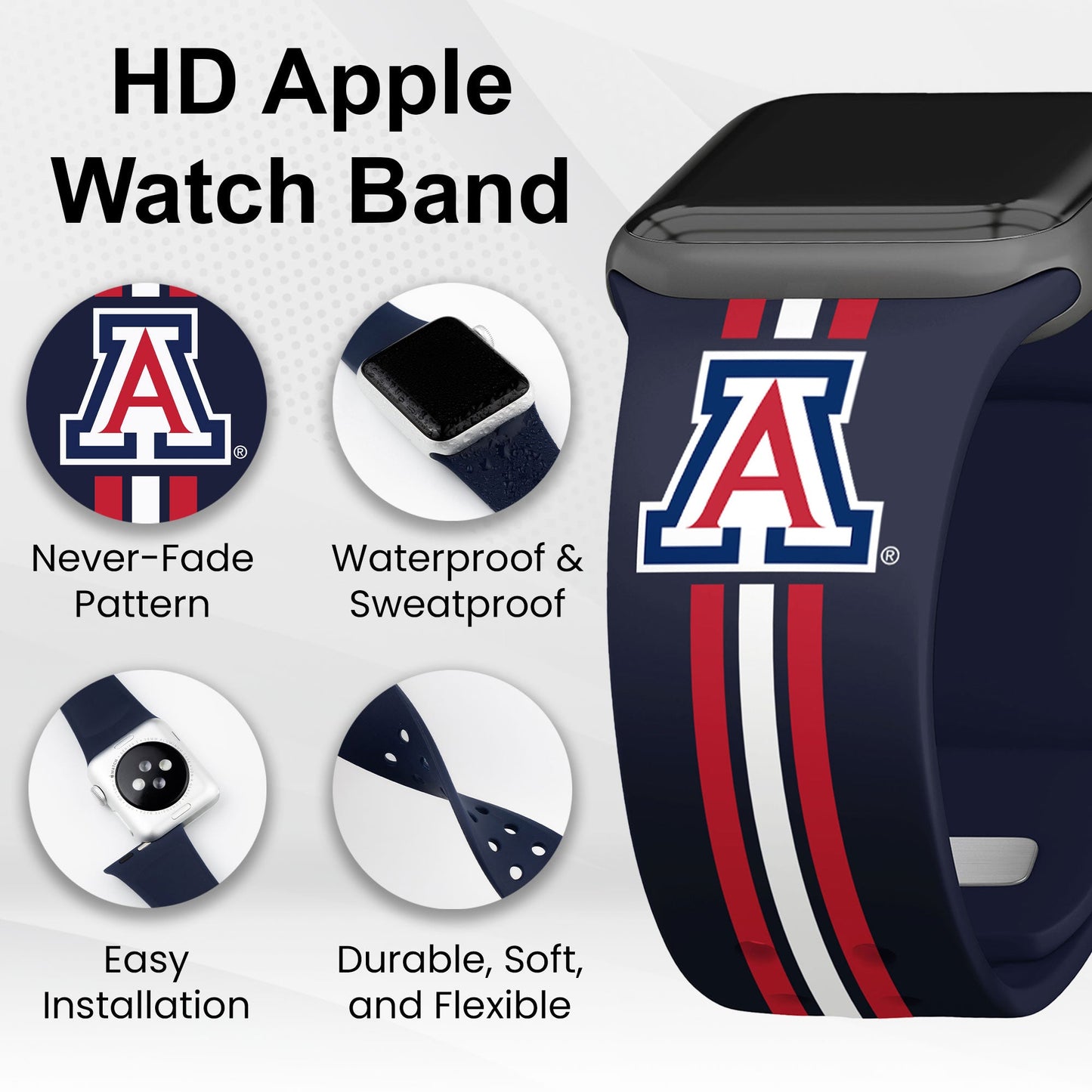 Arizona Wildcats HD Apple Watch Band