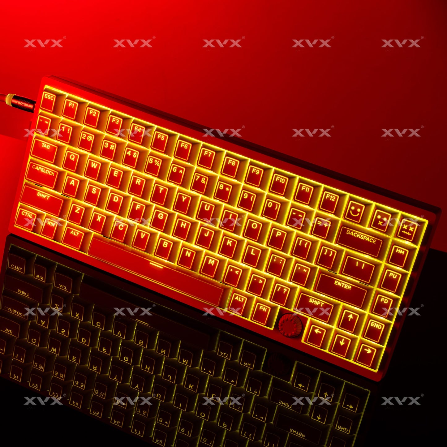 XVX PRISM Shine-Through Double shot Cherry Profile PBT Keycap Set 142-key