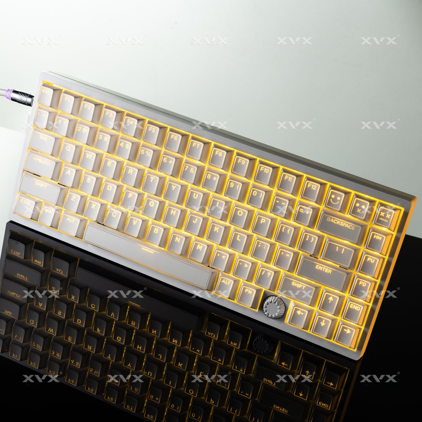 XVX PRISM Shine-Through Double shot Cherry Profile PBT Keycap Set 142-key
