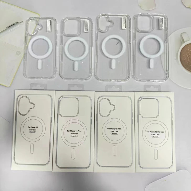 Luxury Acrylic Magnetic Case – Ultra Clear MagSafe Cover for iPhone