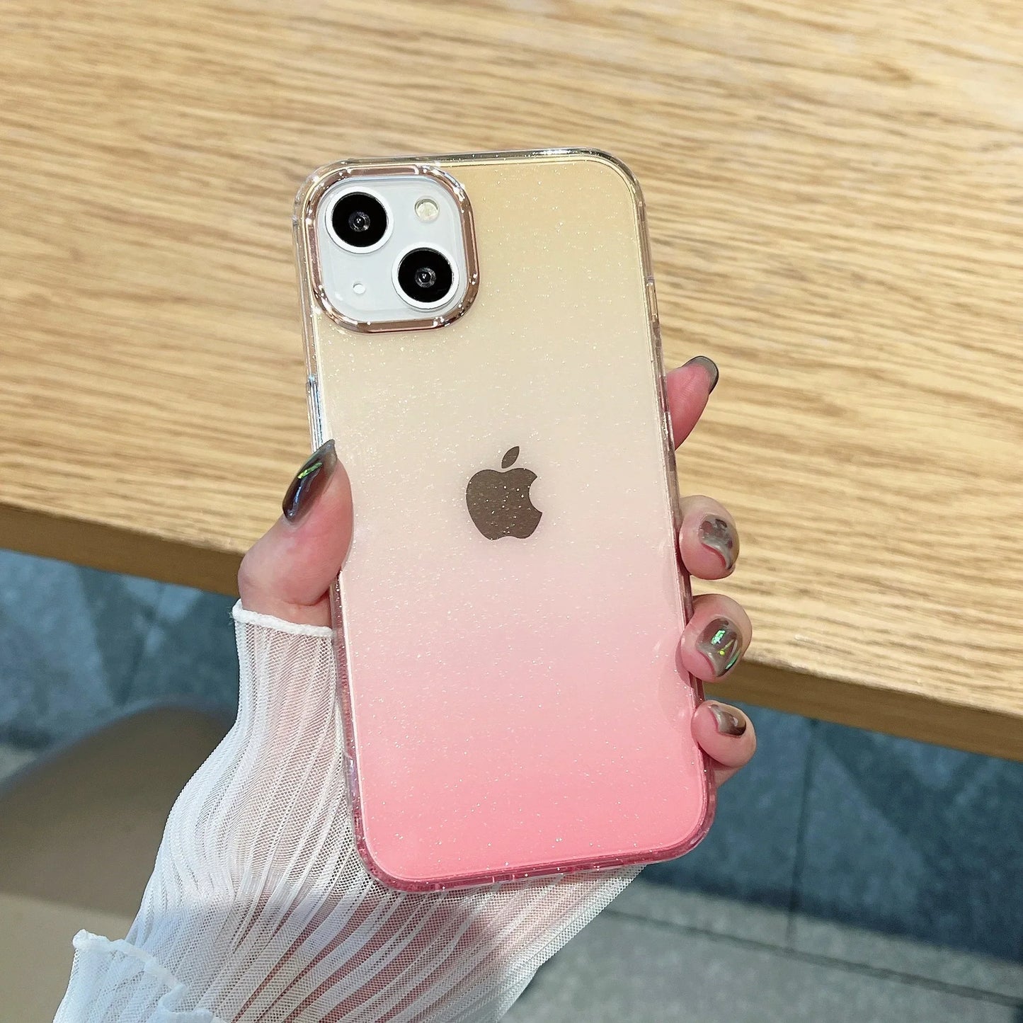 High End Starry Sky Gradient Glitter Phone Case