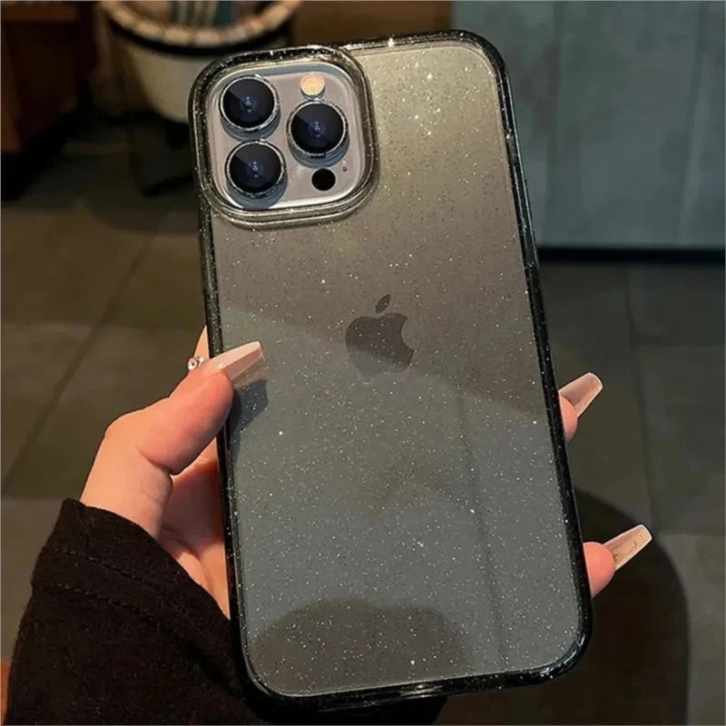 Elegant Glitter Clear Cases – Shockproof & Soft Silicone Cover for iPhone