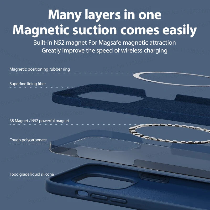 Premium Liquid Silicone Cover Case for iPhone