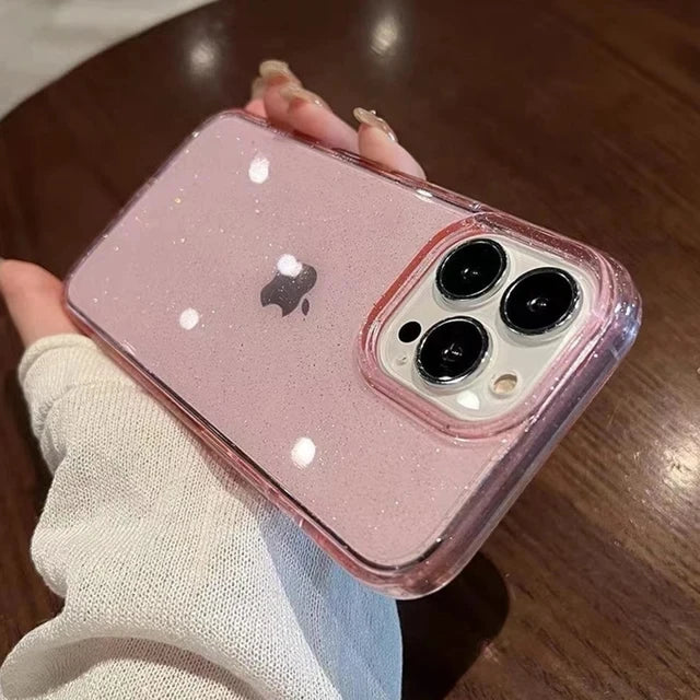Elegant Glitter Clear Cases – Shockproof & Soft Silicone Cover for iPhone