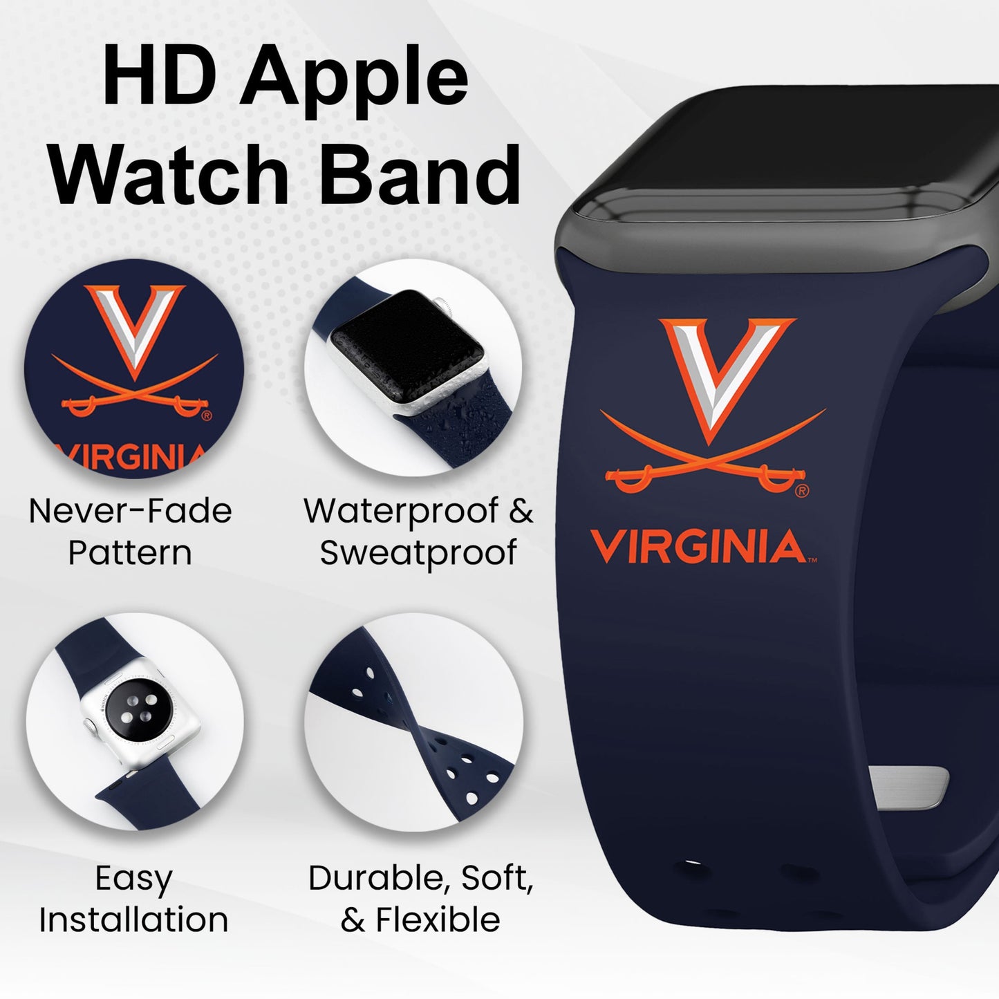 Virginia Cavaliers HD Apple Watch Band