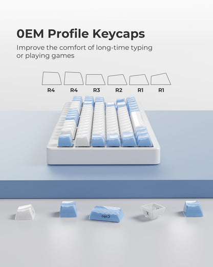 XVX Magic Wave Series OEM Profile Side-Print Ice-Cube Keycap Set (136-Key)