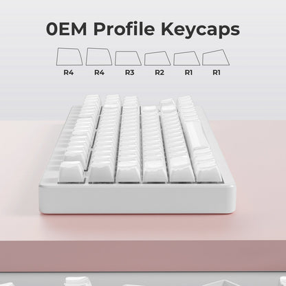XVX Magic Wave Series OEM Profile Side-Print Ice-Cube Keycap Set (136-Key)