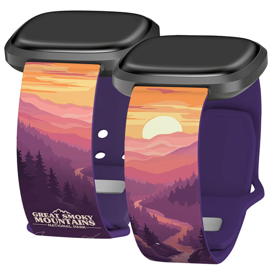 National Parks Great Smoky Mountains HD Fitbit Versa 3 & Sense 1 Watch Band