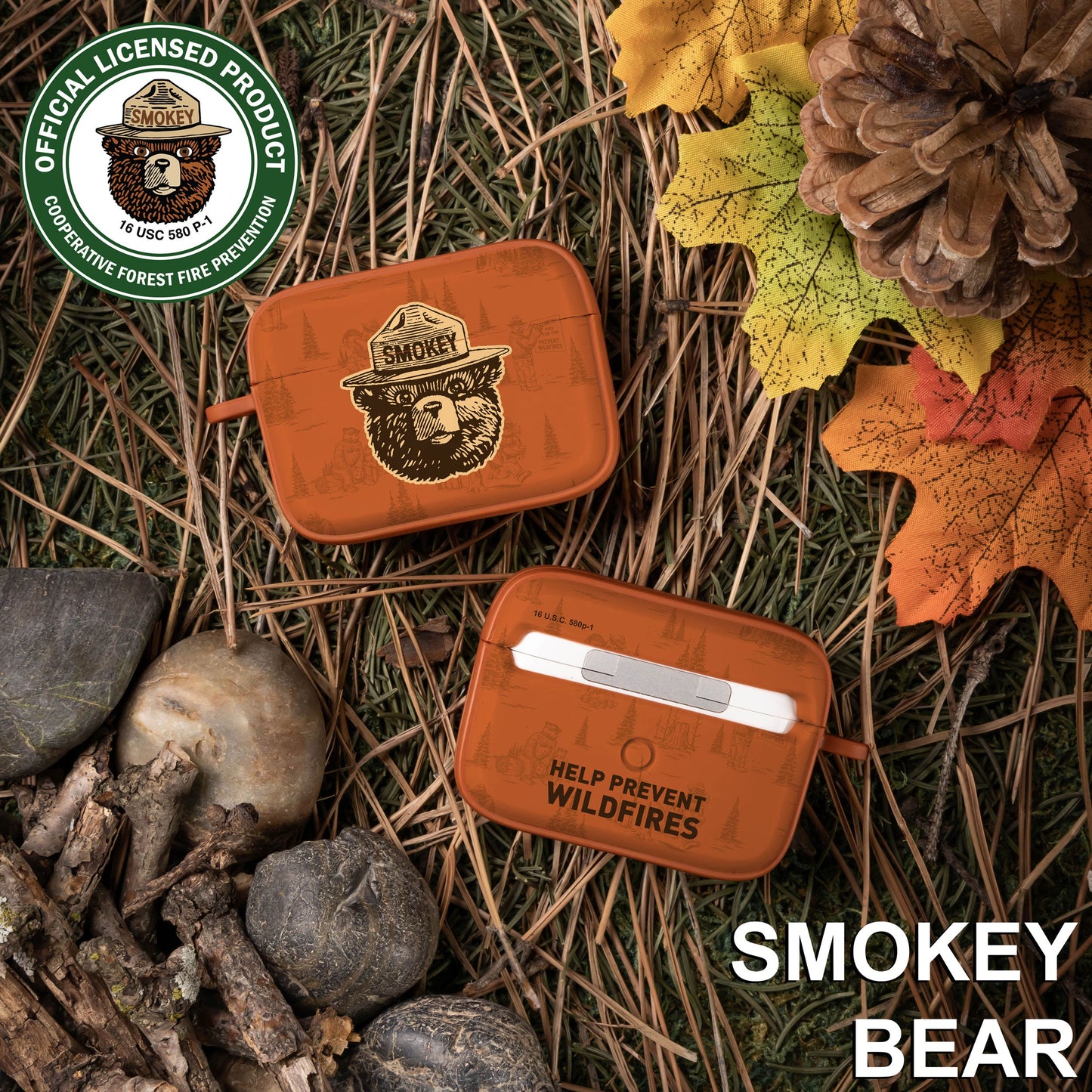 Smokey Bear Classic HDX Apple AirPods Pro 1 & 2 Case Cover