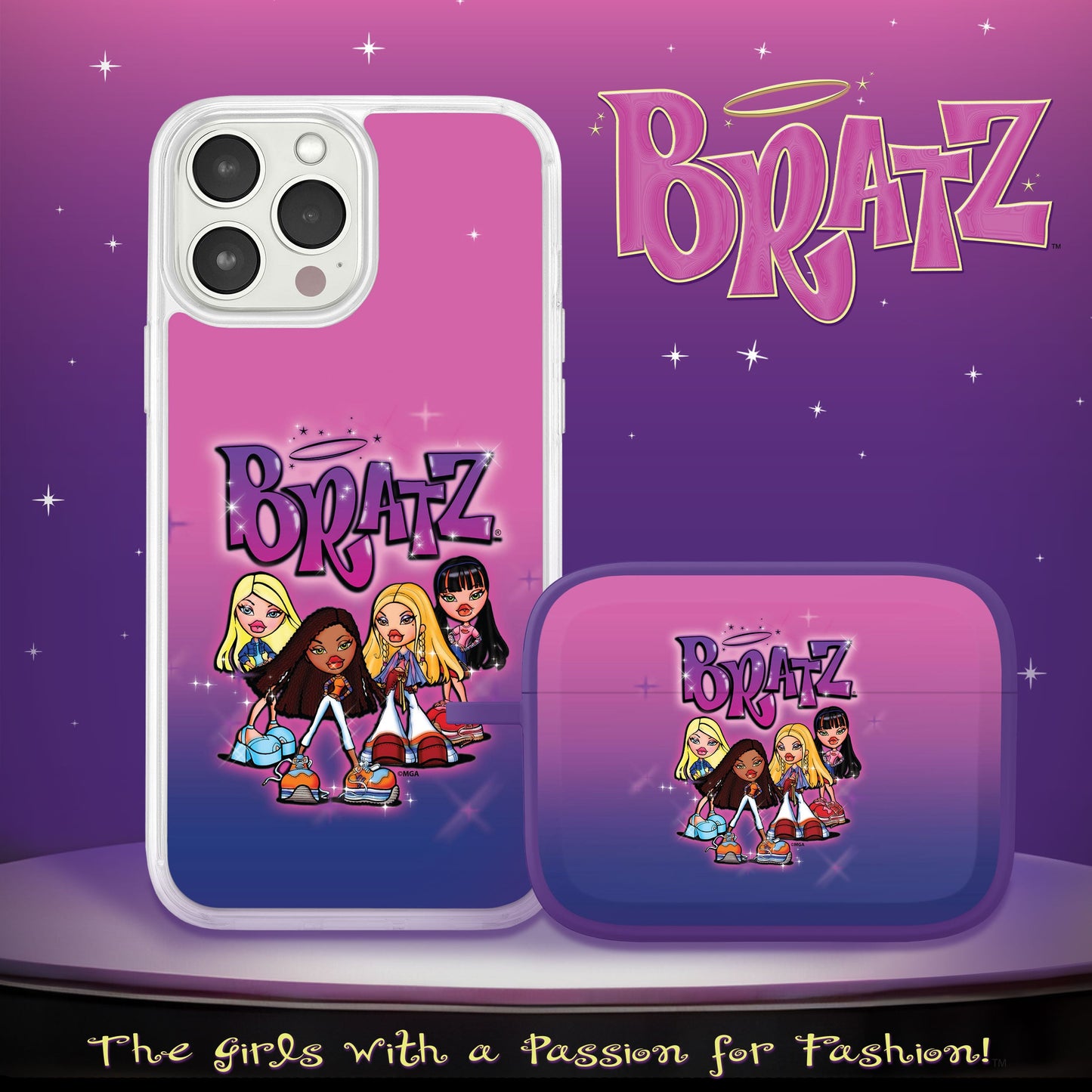 Bratz® Classic HD Apple iPhone 12 Mag-Safe Phone Case and AirPods Pro Combo Package