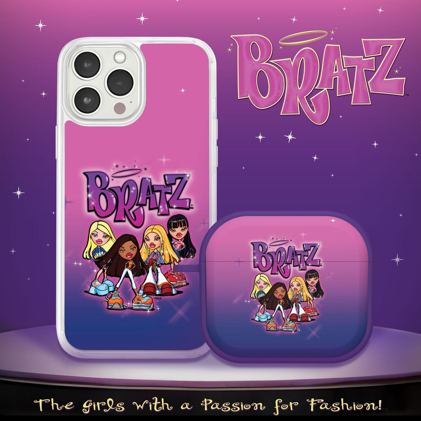Bratz® Classic HD Apple iPhone 12 Mag-Safe Phone Case and AirPods Gen 3 Combo Package