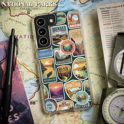 National Parks Stickers HD Samsung Galaxy S22 Phone Case