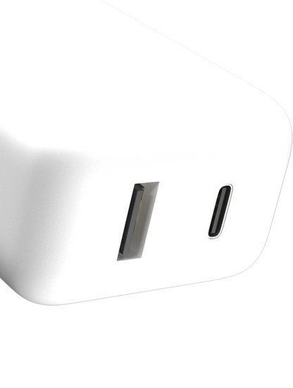 2 Plug - 20W USB Type C And USB Type A Wall Power Adapter